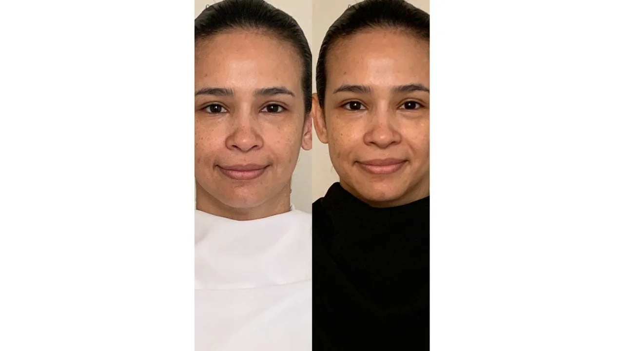 mujer vesitda de blano u vestida de negro